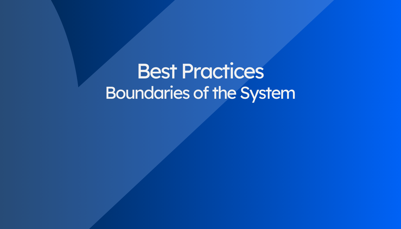 Best practices - boundaries